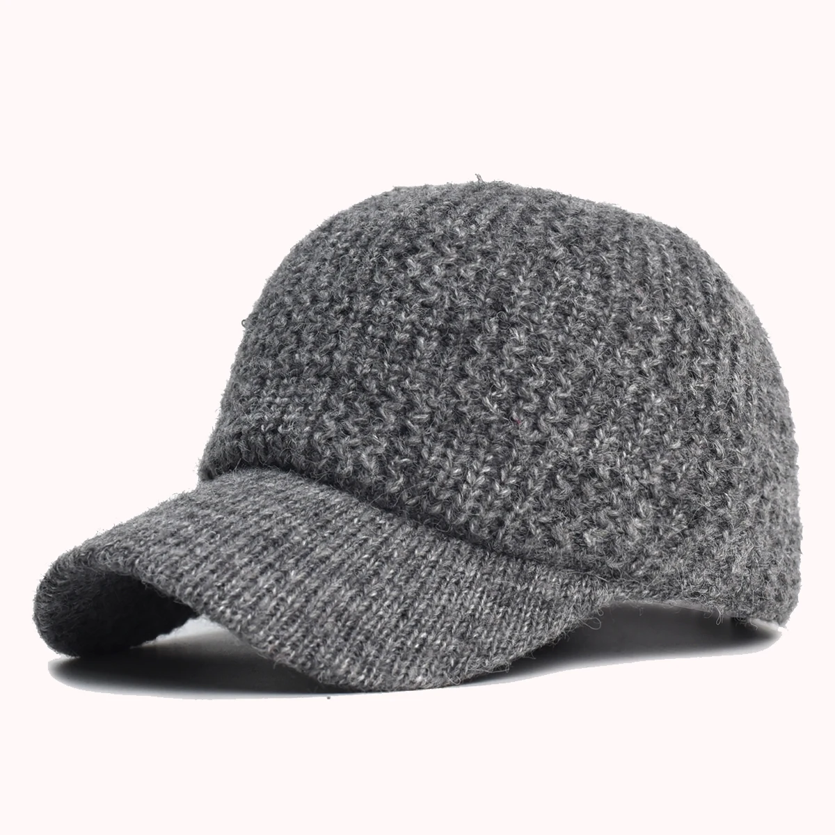 Осенне-зимняя однотонная бейсбольная кепка женская с козырьком из соленой