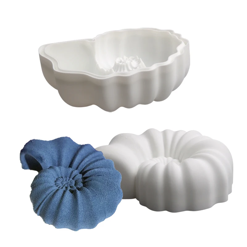 Форма для выпечки из силикона с дизайном морской раковины Meibum Sea Snail Design Silicone Cake Mold Ocean Themed Pastry Baking Tool Conch Mousse Mould Resin Crafts Dessert Bakeware