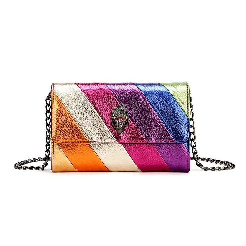 

Kurt Geiger Colorful Crossbody Ladies Bag Rainbow Shoulder Chain luxury Handbag Summer Messenger New High Quality Women's Bag