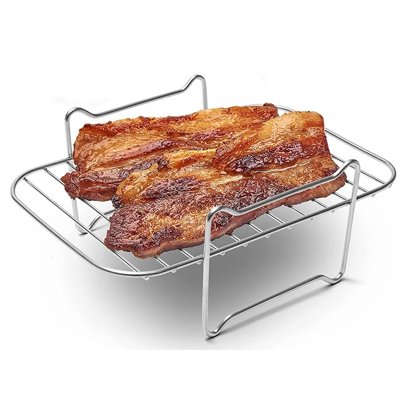 

Air Fryer Rack For Double Basket Air Fryers, Air Fryer Accessories Dehydrator Rack Compatible For Ninja Foodi DZ201/401