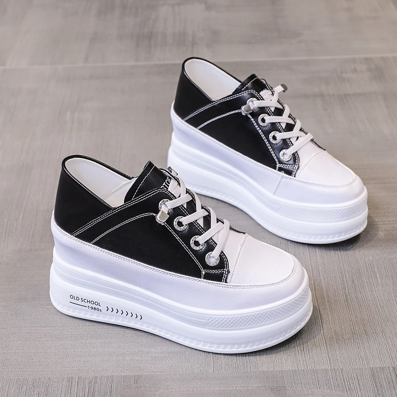 

Spring White Vulcanized Shoes Inner Heightening Sports Running Casual Shoes Female Designer Luxury Comfortable Shoes Women