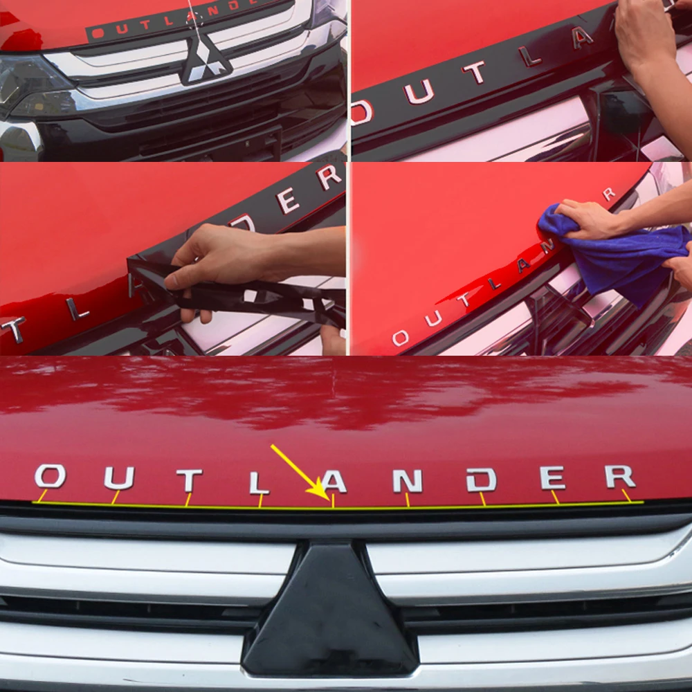 

For Mitsubishi Sticker OUTLANDER Letters Nameplate Sticker Car Hood Sticker For Mitsubishi Outlander Sport Car Styling