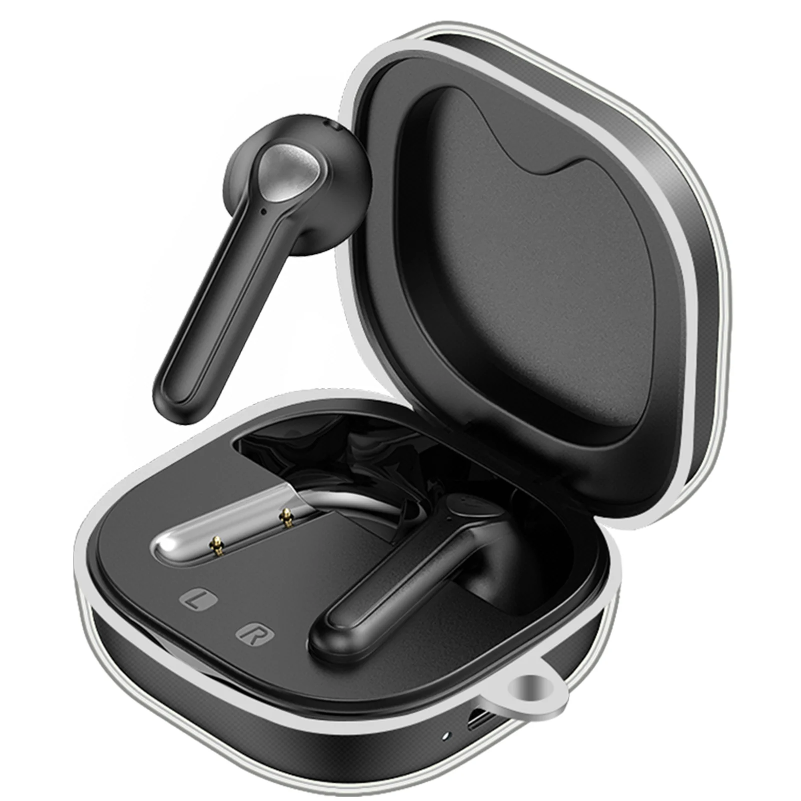 

SoundPEATS TrueAir2 Earbuds Transparent Soft TPU Protective Case Cover Anti-drop Earphone Skin Sleeve Scratchproof With Hook