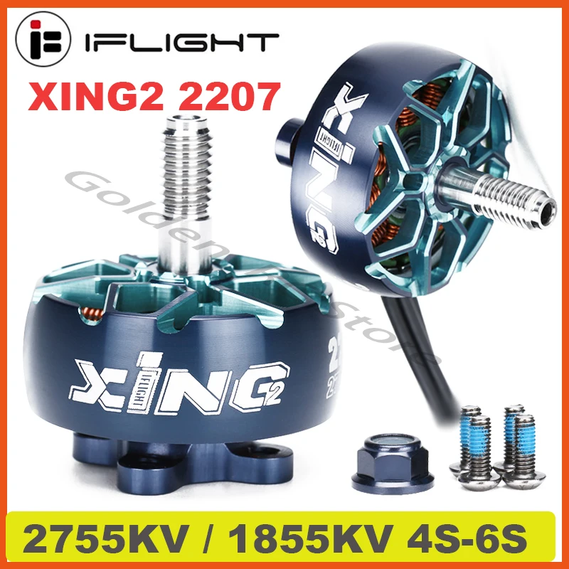 IFlight XING2 2207 2755KV/1855KV 4S-6S FPV Бесщеточный двигатель Unibell совместимый пропеллер Nazgul 5140