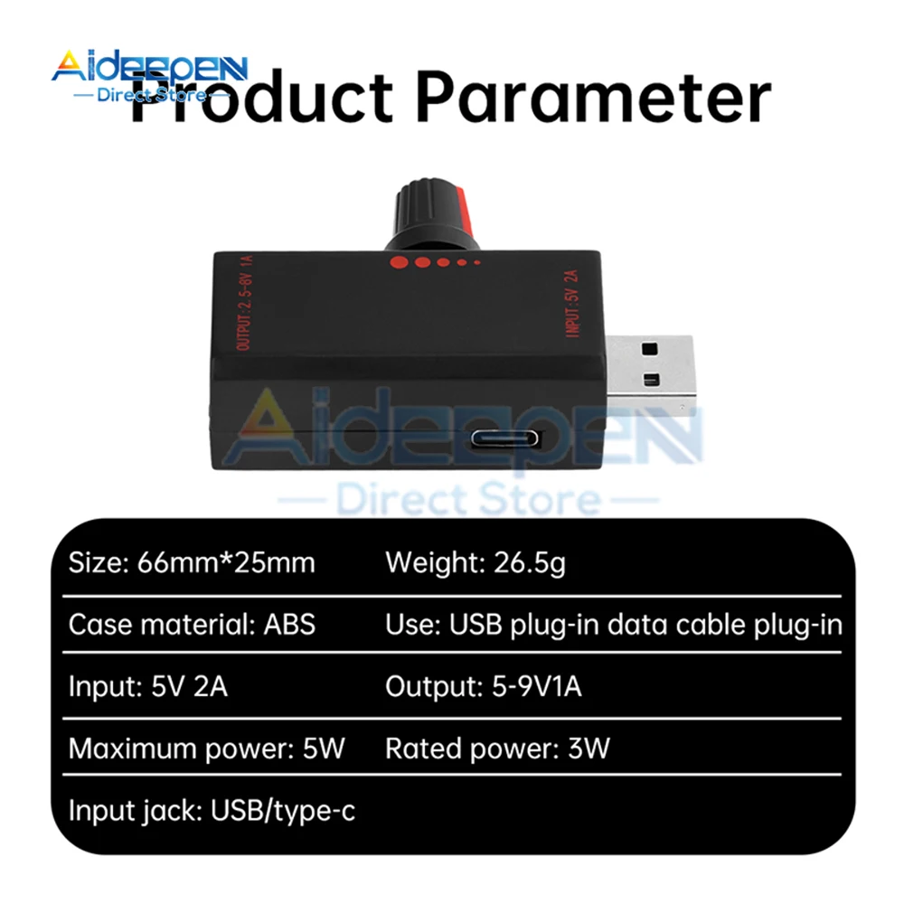 Регулятор вентилятора USB-регулятор скорости ветра 5 в постоянного тока Type-C