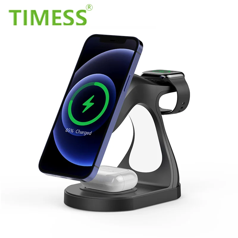 

3 in 1 Macsafe Wireless Charging For iPhone 13 12 Pro Max MINI Wireless Magnetic Charger For iWatch 7 6 5 4 SE 3 Airpods Pro 2