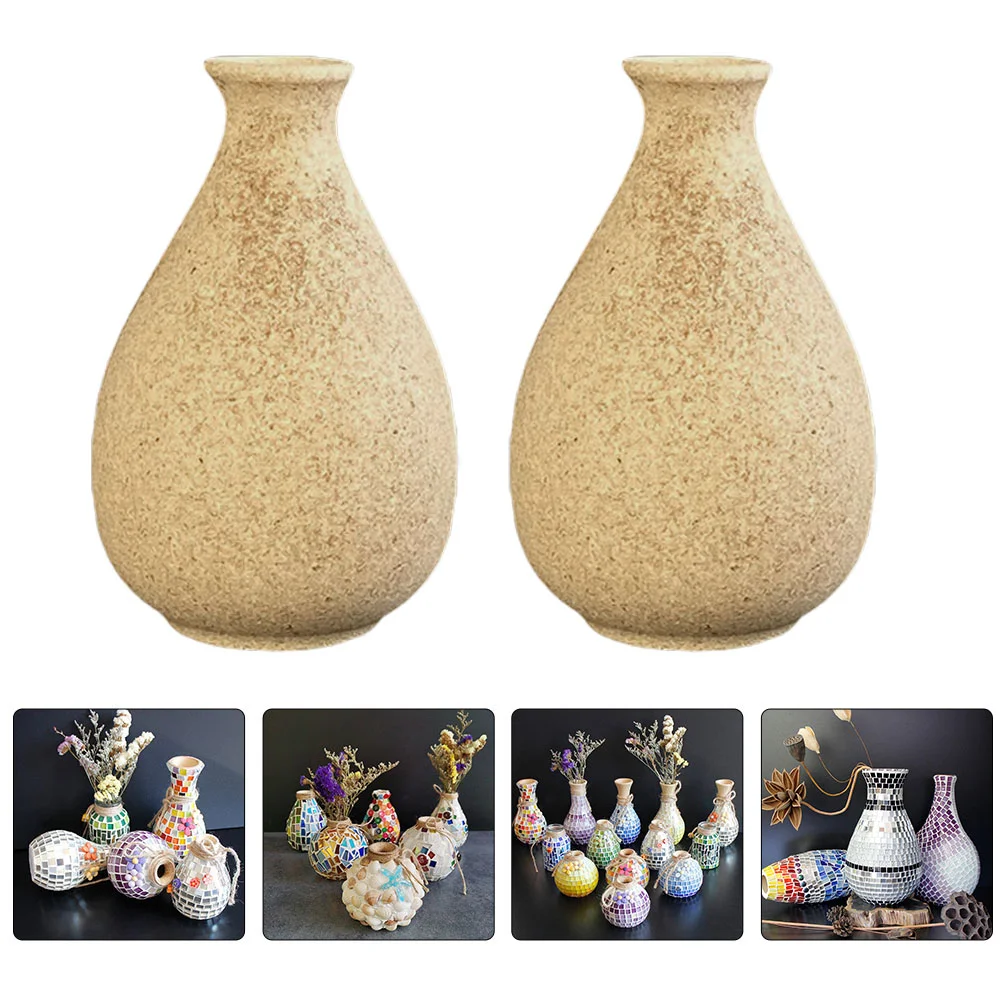 

Vase Flower Wood Vases Decorative Diy Homerustic Embryo White Flagon French Adornment Unpainted Pot Desk Container Decor
