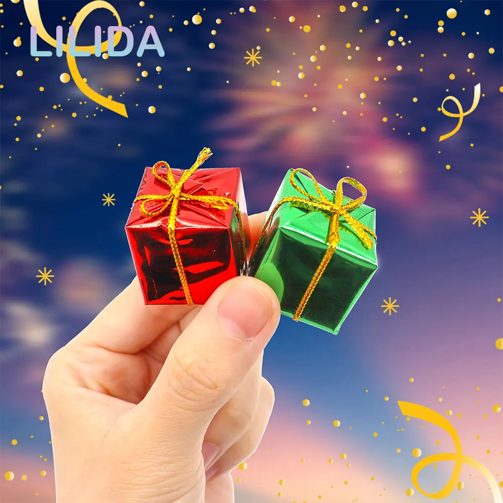 Xmas Tree Accessories New Year Party Decor Candy Gift Boxes Pendant Navidad