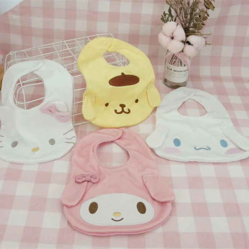 

Sanrio Kuromi Melody Yugui dog kT aiming super soft summer rice pocket baby food supplement bib children's feeding saliva towel