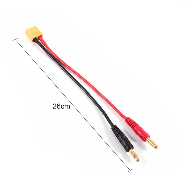 XT60 male to 4.0 banana male 26cm wire adapter