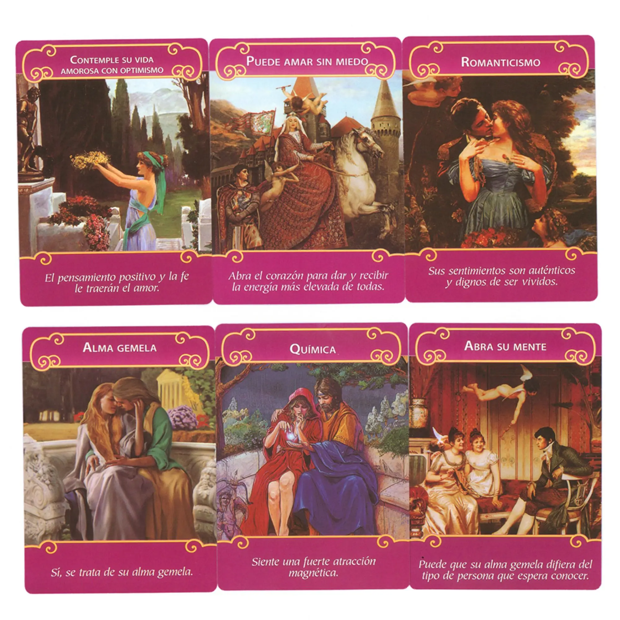 Лос-анджелес Дел Amor Español Oracle Card Box Романтические Ангелы Испанский Таро Для