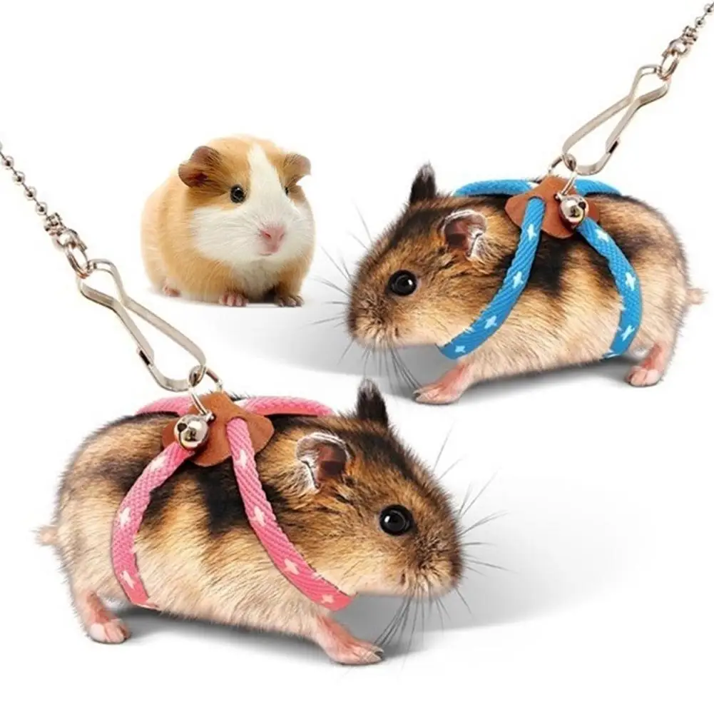 

New Pet Traction Rope Adjustable Soft Anti-bite Harness Leash With Bell For Bird Parrot Mouse Hamster Rat