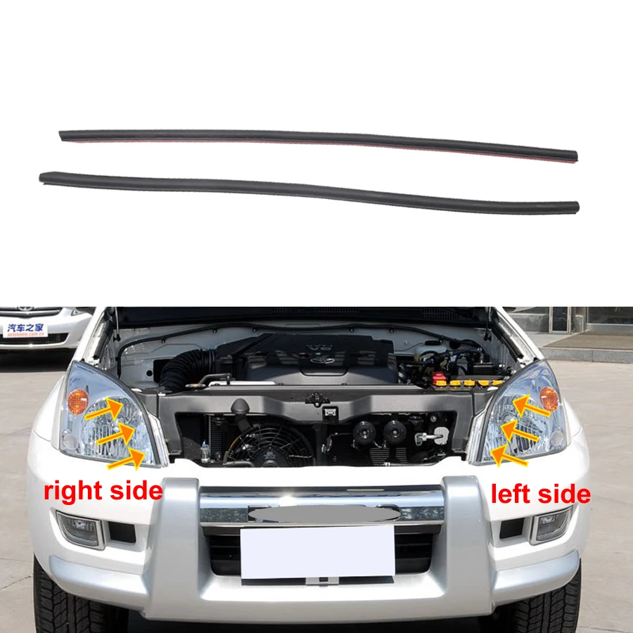 

For 2003-2009 Toyota Prado 4000/2700 LC120 Headlight Rubber Sealing Strip Trim Headlamp Decorative Strip Waterproof Strip