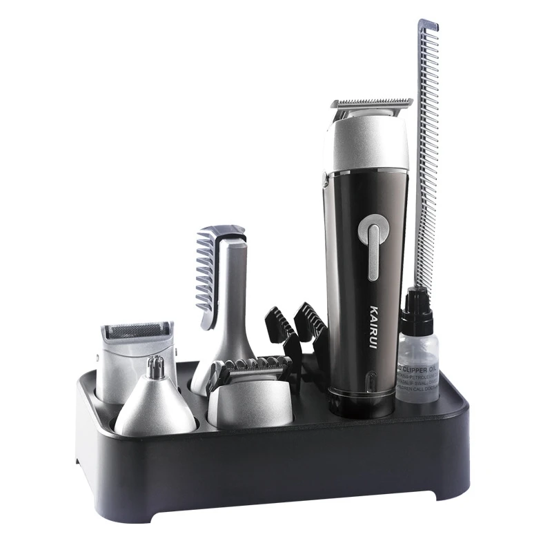 

Машинка для стрижки волос KAIRUI, бытовая бритва «пять в одном», бритва, триммер для бороды, Мужская машинка для бритья, триммер для носа