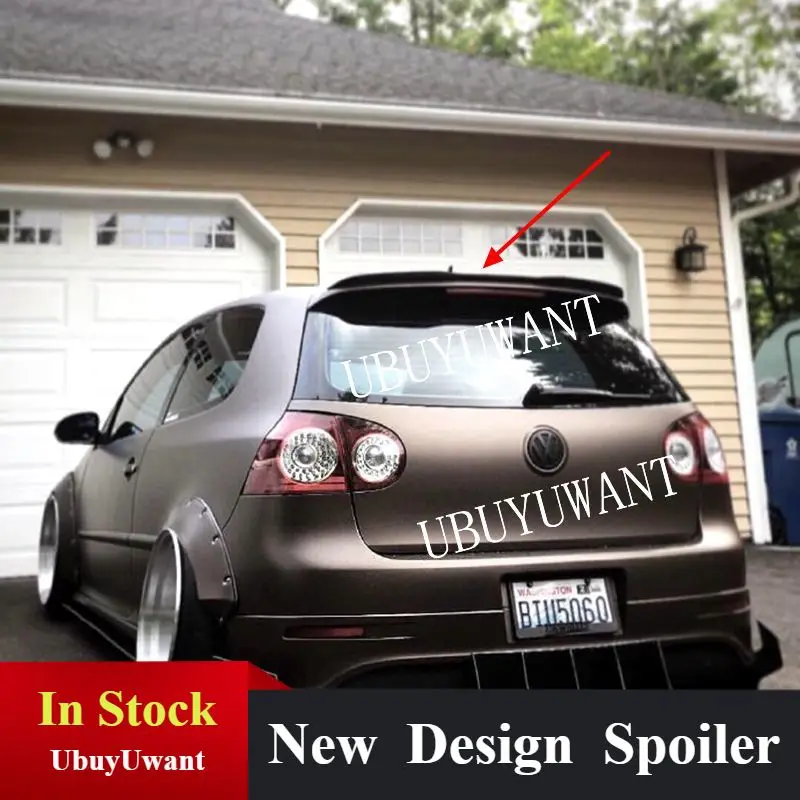 

UBUYUWANT For VW MK5 GTI Universal Hatchback Spoiler ABS Plastic Car Tail Wing Rear Roof Lip Spoiler For MK4 MK6 GTI BMW F20 E87