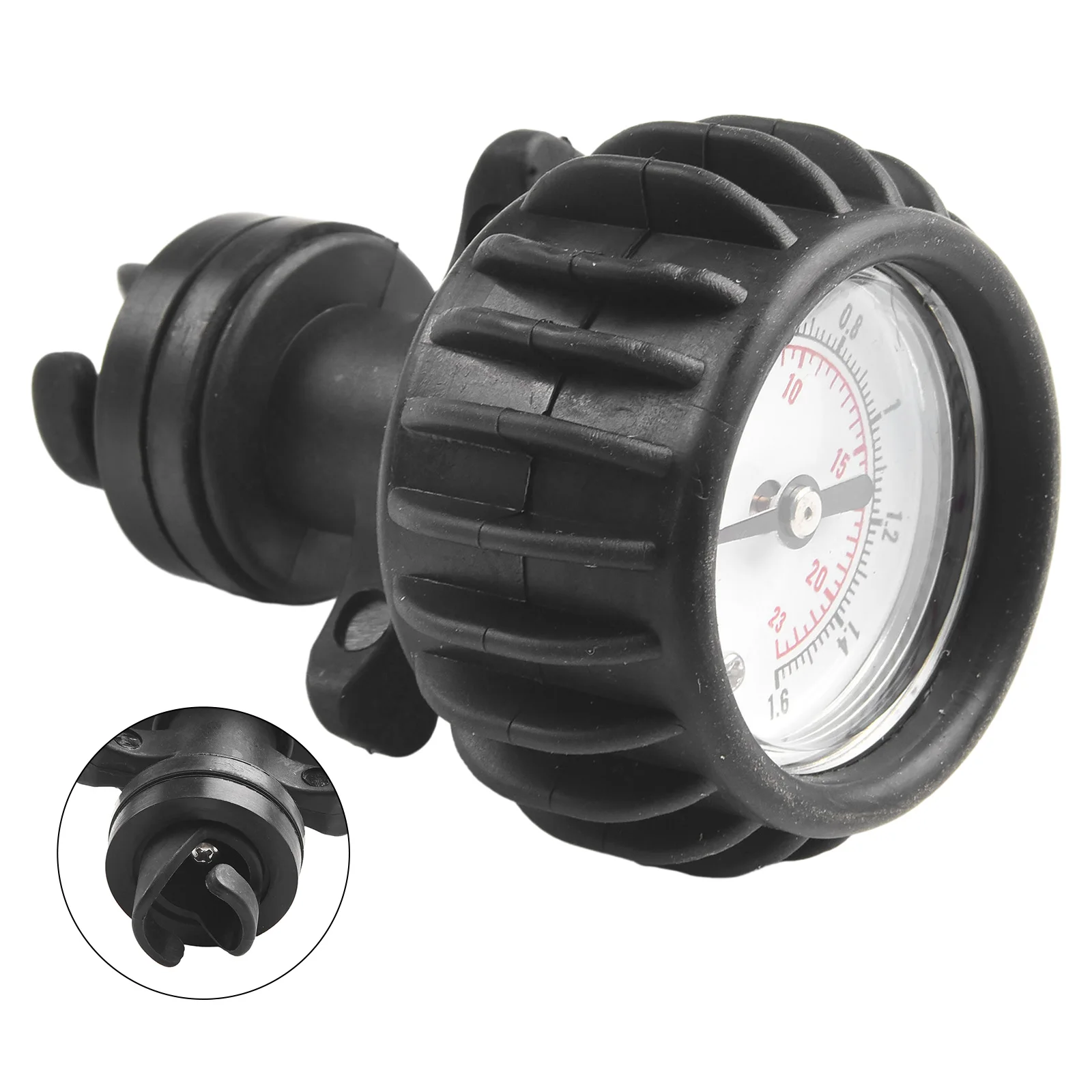 

Pressure Gauge Kayak Barometer Air Valve Black Double Pressure Units For Boat Kayak Durable And Practical High Quality