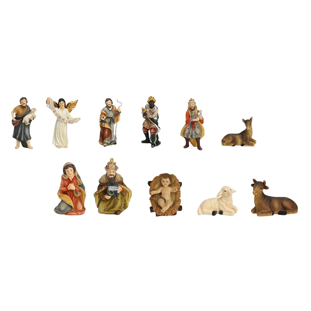 

Nativity Christmas Scene Family Holy Crib Statue Set Figurine Figure Figurines Decorationadvent Figures Jesus Statues Ofholiday