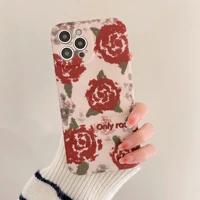 retro sweet girls rose woman romantic lover wave art phone case for iphone 13 12 11 pro max xs max xr x 7 8 plus case cute cover