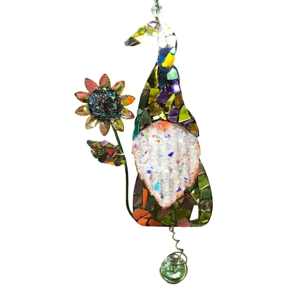 

Dwarf Sun Catcher Multi-purpose Anti-rust Nice-looking Precisely Detail Gnome Sun Catcher Gnome Pendant Garden Decor