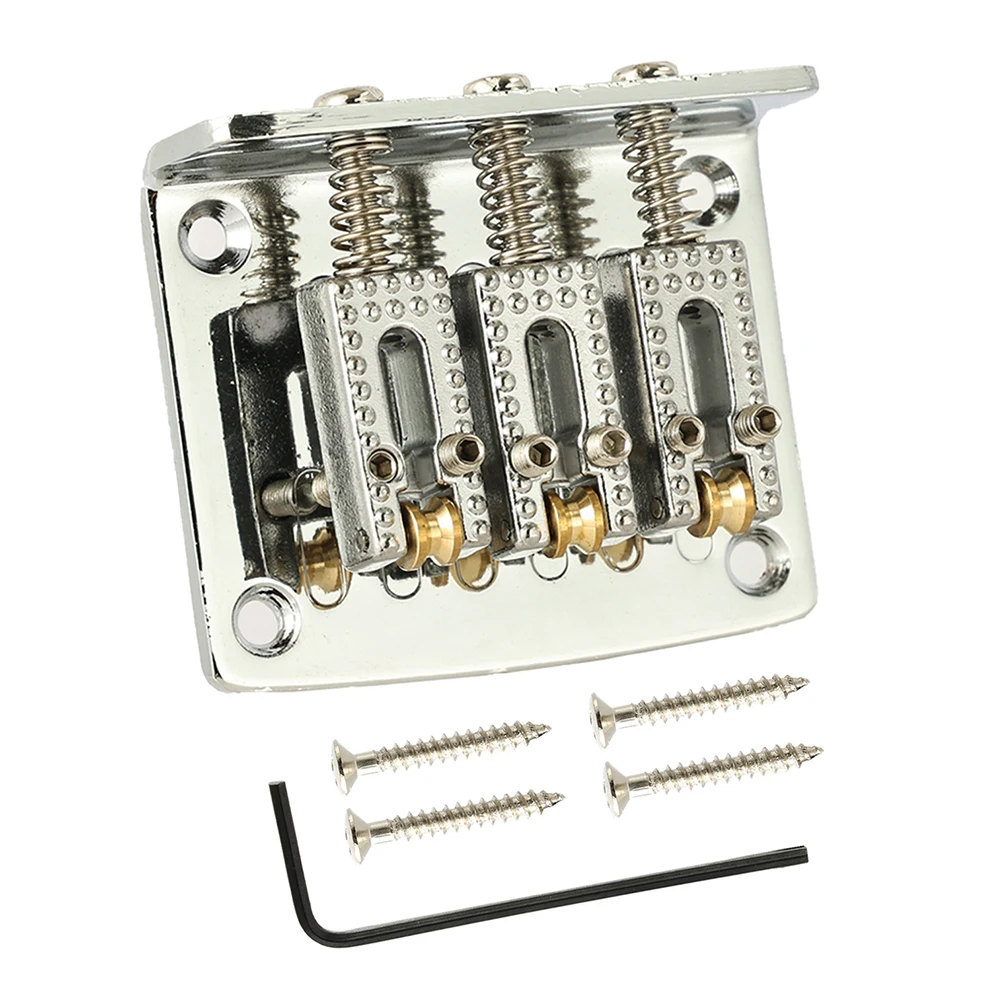 

High Quality Adjustable 1*Bridge Bridge Hardtail Approx.12mm (0.47 Inch) Black Copper Gold Zinc Alloy 3 String