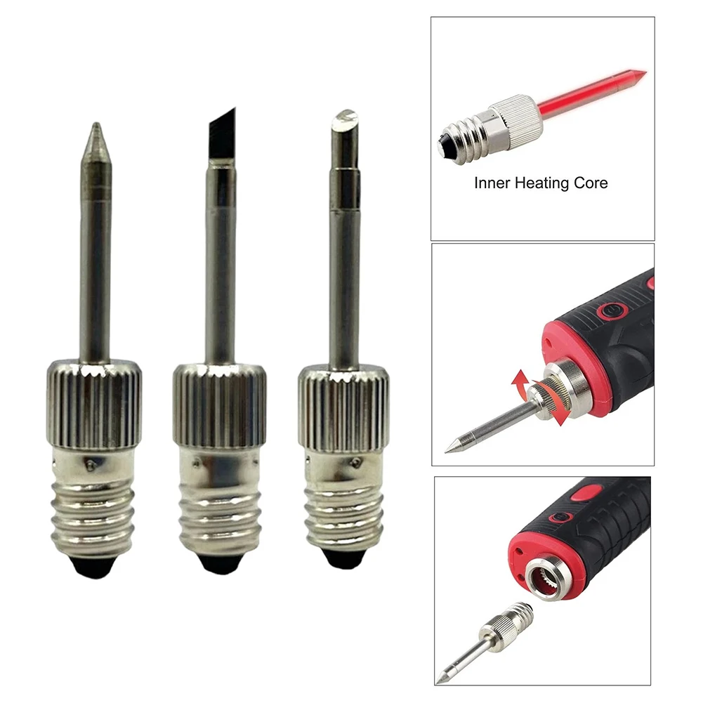 

Soldering Iron Tips Corrosion Resistant Cordless E10 Interface Battery Solder Welding Tips Electronic Soldering Tips For Tool