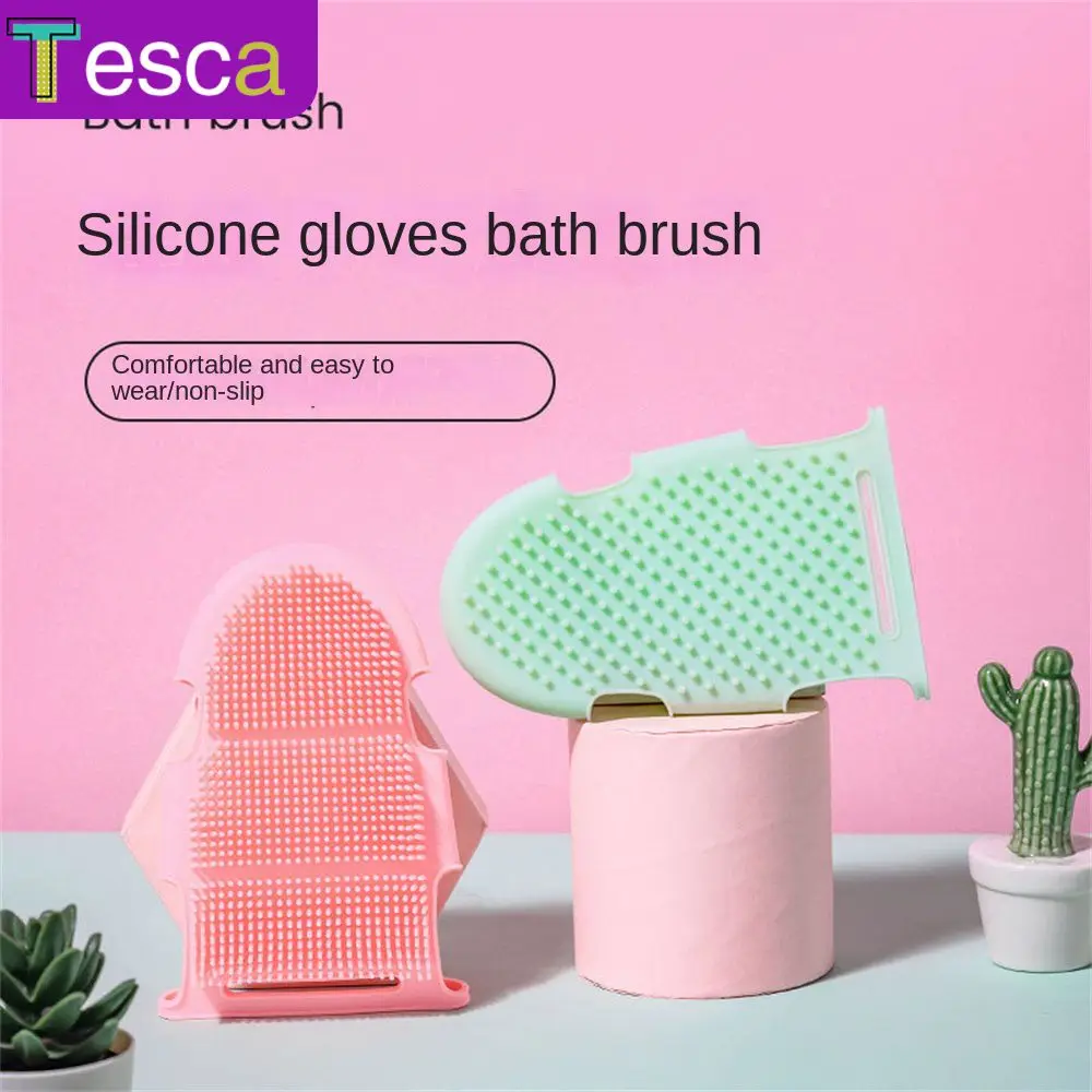 

Bath Gloves For Body Shower Gloves Silicone Easy To Use Exfoliating Massager 1 Piece Bath Pad Bathroom Accessories Skin Cleaner