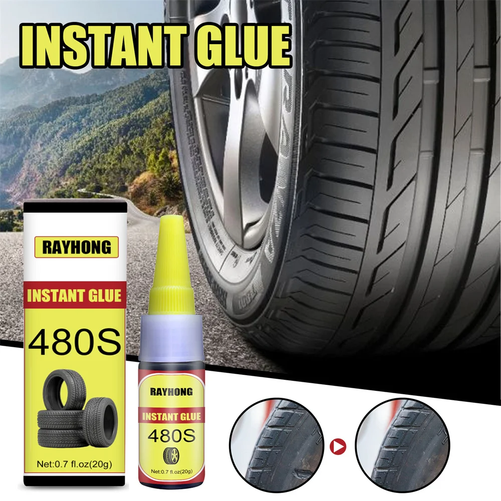 

480S Car Adhesives Tire Repair Glue Sealers Super Caulk Car Rubber Repair Tire Glue Window Speaker Seal Tire Repair Glue ​Mighty