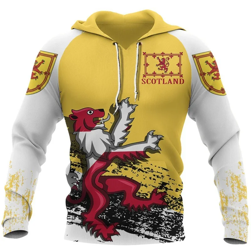 Proud Of Scotland Hoodie 3D Printed Flag National Emblem Pattern Hooded Coat Street Fashion Women Men Clothing Hoodies 2025 New