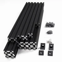 aluminum profile misumi hfsb5 2020 extrusion frame kit for voron 2 4 for 3d printer black anodized blind joints v 2 4 extrusions