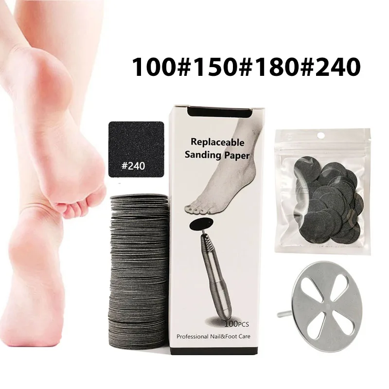 

Replaceable Sandpaper Disc Pads Pedicure Foot Rasp File Cuticle Callus Removal Tool Foot Care Tool File Feet For Pedicure