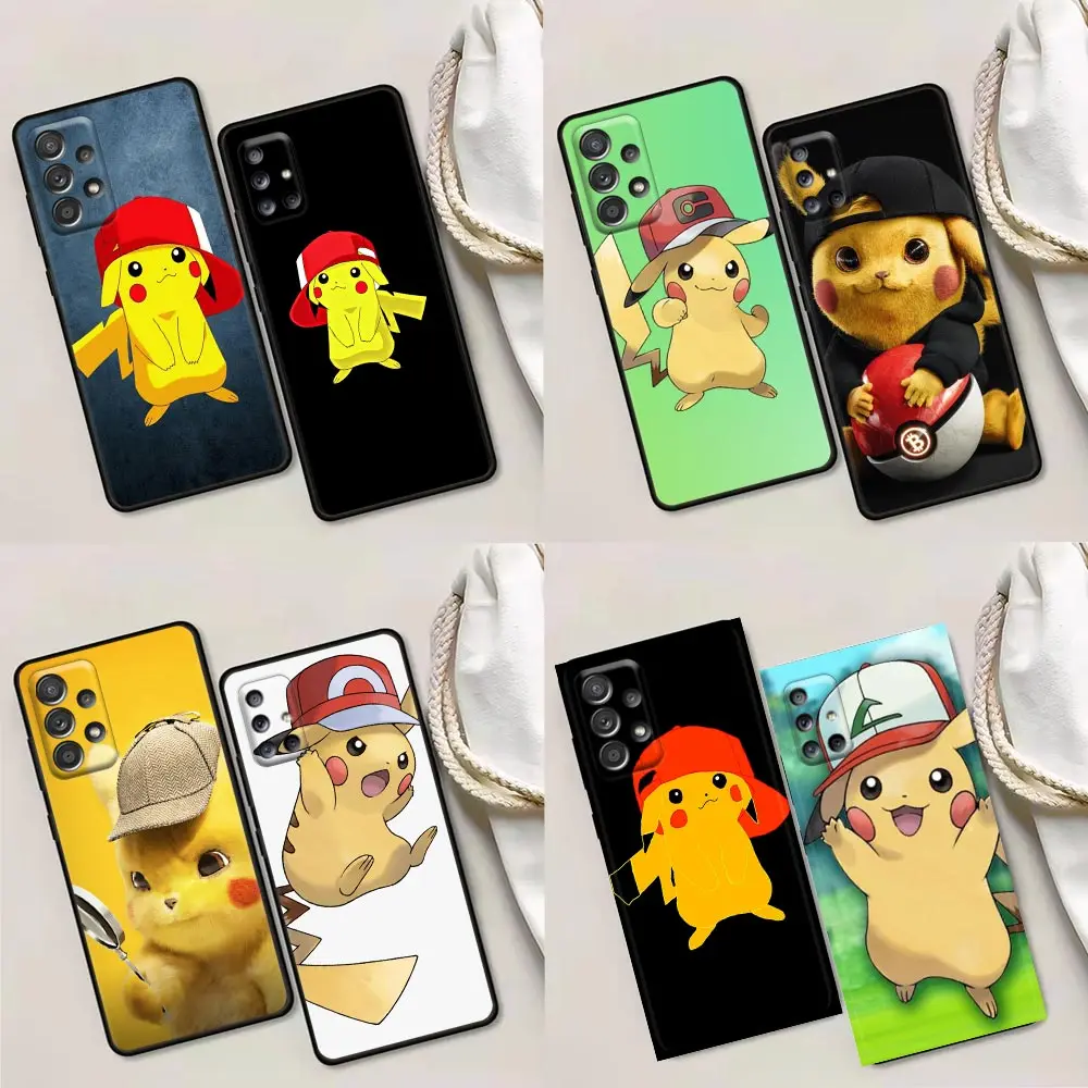 

Anime Pikachu Pokemon Phone Case for Samsung A01 A02 A03s A11 A12 A21s A32 A41 A72 A52s 5G A91 A91s Silicone Case Pikachu