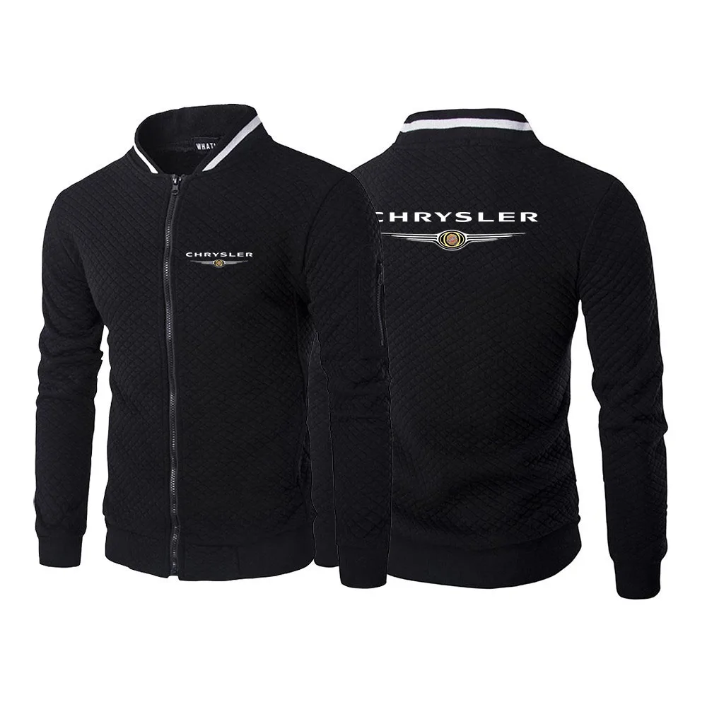 

CHRYSLER 2023 Men's New High Quality Fashion Zipper Round Neck Casual Slim Hoody Sweatshirt Cardigan Coats Hooded Tops Clothing