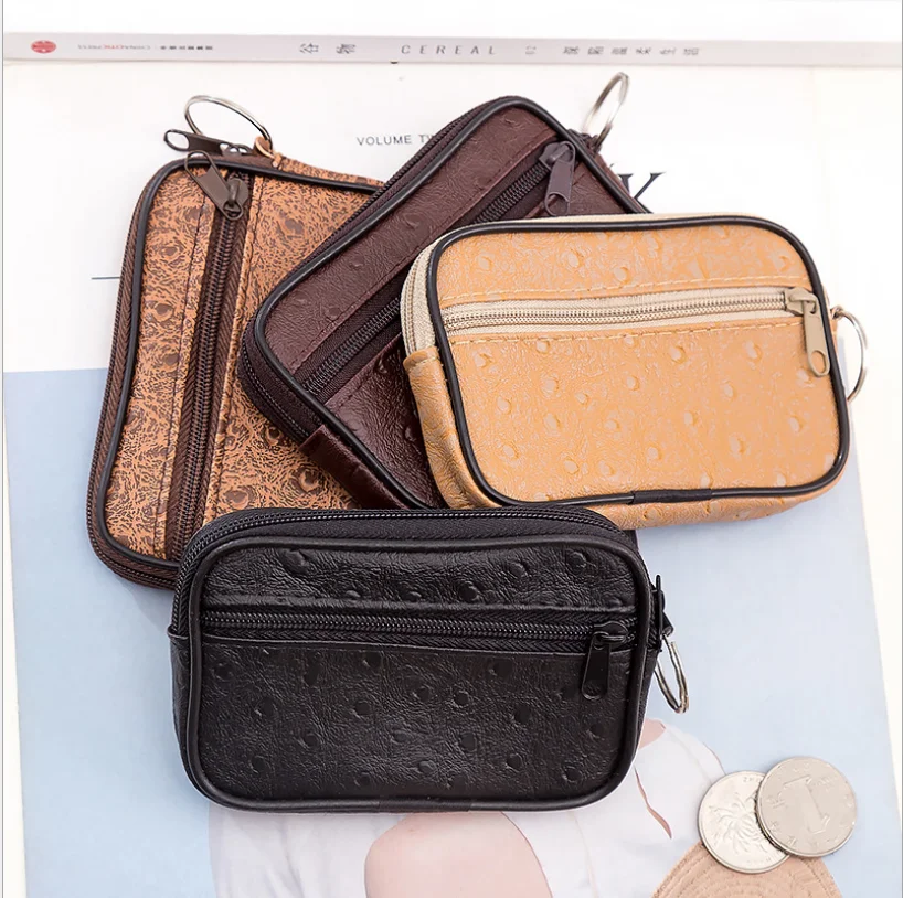 

2023 Coin Purse Men Small Bag Wallet Change Purses Zipper Money Bags Children Mini Wallets Leather Key Holder cute wallet
