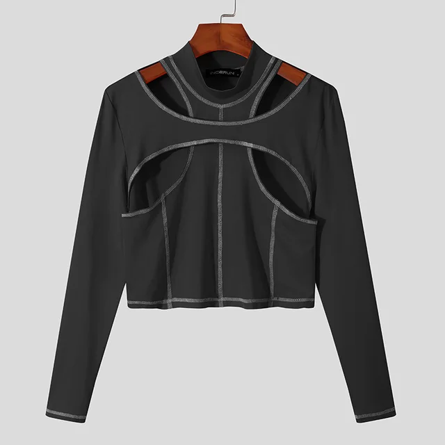 Sexy Streetwear Fashion Men Crop Tops 