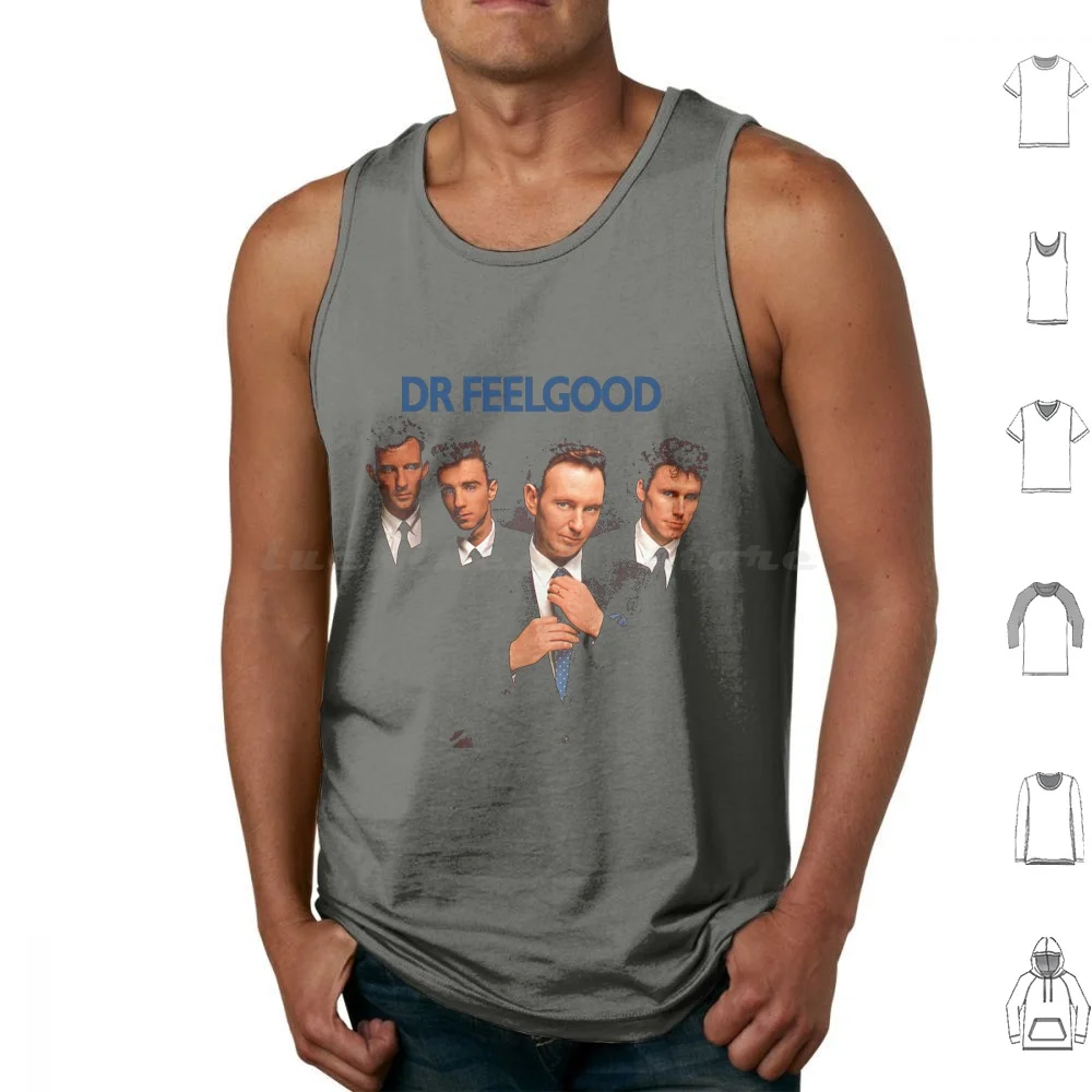 

Dr Feelgood Classic T-Shirt Perfect Gift Tank Tops Print Cotton Dr Feelgood Punk Blues London Uk England 1970s