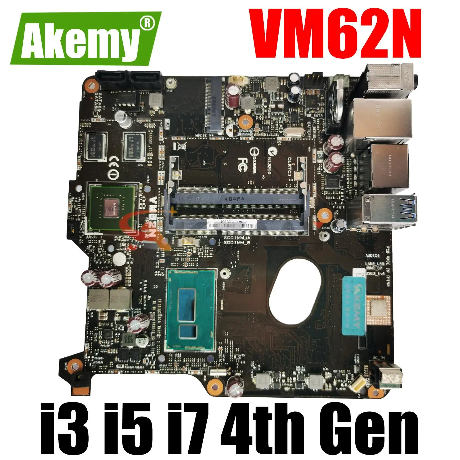 Материнская плата ASUS VivoPC VM62 VM62N материнская плата для домашнего мини-компьютера i3 i5 i7 4-го поколения процессора DDR3L