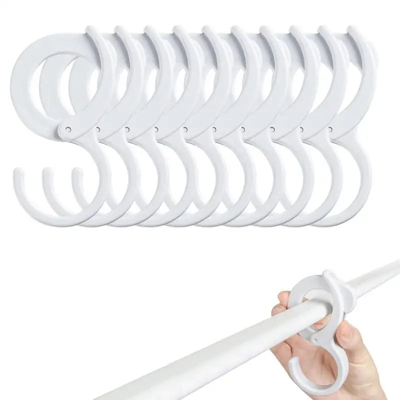 

4/6/10pcs Multifunctional Closet Hooks 4/6/10pcs Multifunctional Card Position Hook For Wardrobe Closet S-shaped Hook For