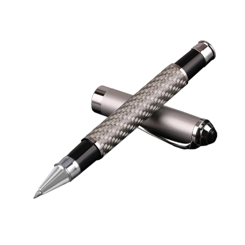 

Carbon Fiber Signature Gel Ballpoint Pen Black Ink Business Writing Stationery