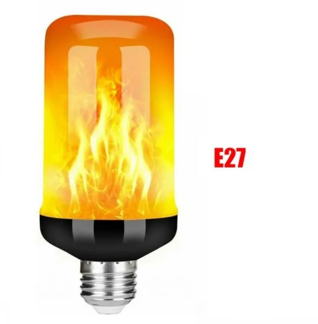 

Светодиодная лампа пламени E27 Fire E14 лампа кукурузная лампа 4 режима светодиодная лампа для вечеринок с динамическим эффектом пламени 85 В-265 В для домашнего освещения