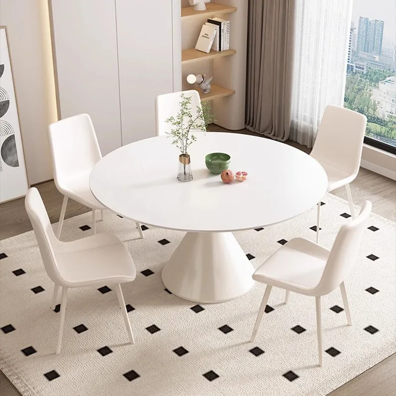 

Side Dinnerware Dining Room Set Turntable Kitchen Desk Stools Round Luxury Dining Room Set Modern Mesas De Comedor Furniture