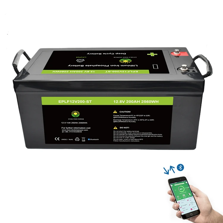 

Smart BMS Bluetooth deep cycle rechargeable 12v 200ah lifepo4 battery pack 200ah lithium battery for RV marine solar system