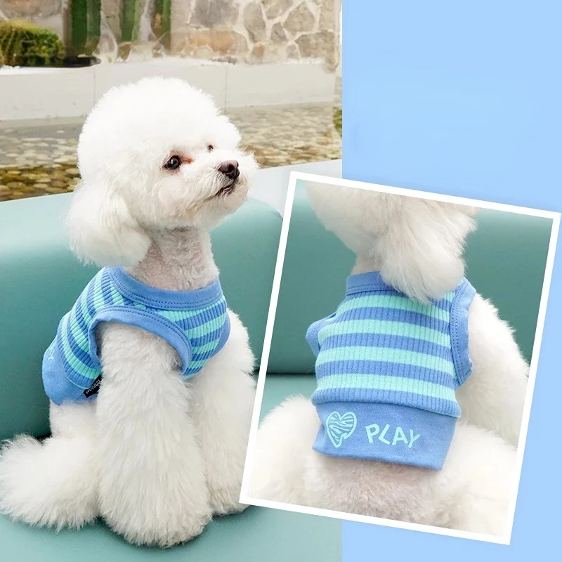 

Cute Striped Dog Vest Summer Pet Clothes for Small Medium Dogs Shirt Chihuahua Puppy Pet Clothing for Dogs Vest Ropa Perro
