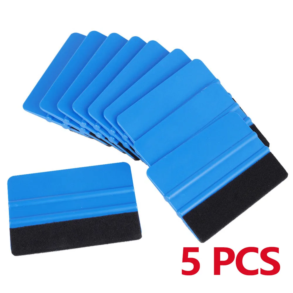 

5Pcs Car Styling Tool Vinyl Carbon Fiber Window Remover Cleaning Squeegee Wash Car Scraper with Felt Squeegee Tool Film Wrapping