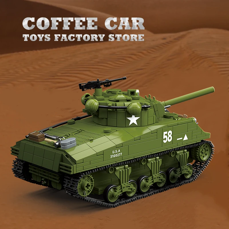 M4A3 средний танк T34/76 блоки бронеавтомобиля самоблокирующиеся кирпичи модель