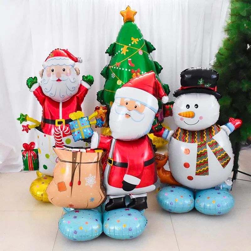 

Merry Christmas Foil Balloon Large Snowman Santa Claus Xmas Tree Balloons Navidad 2024 Home Decoration New Year Party Supplies