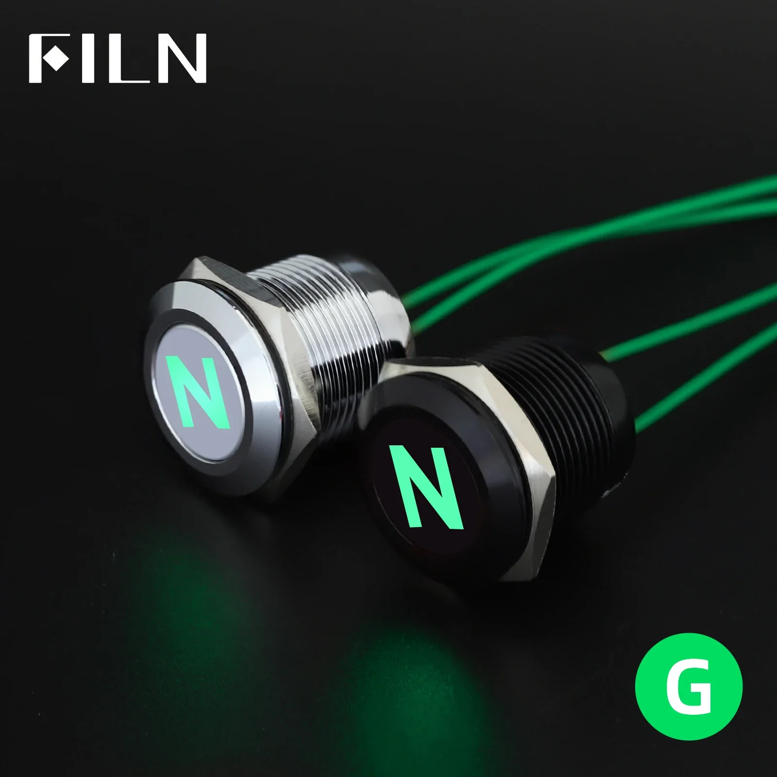 

19 мм 12 В металлический индикатор со льдом, светодиодная водонепроницаемая лампа, модификация автомобильной панели, панель управления, предупреждающие сигнальные огни, лодки, морские