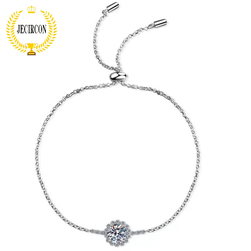 Женский Круглый браслет с муассанитом JECIRCON