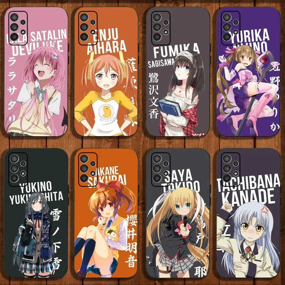 Чехол для телефона с Аниме D-Date A Live 5 Samsung Galaxy A13 A21s A22 A31 A32 A52 A53 A71 A80 A91 мягкий черный