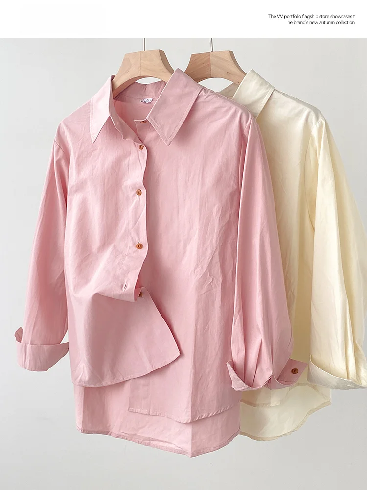 Женская рубашка с длинным рукавом свободная принтом допамина осень 2024