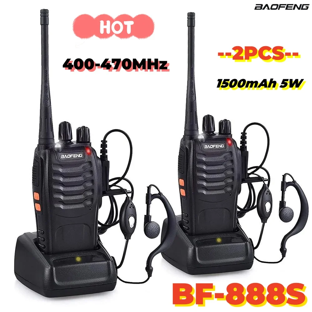 2 шт. BaoFeng Walkie Takie BF-888S 5 Вт UHF 400-470 МГц любительская радиостанция Baofeng 888s VOX радио с